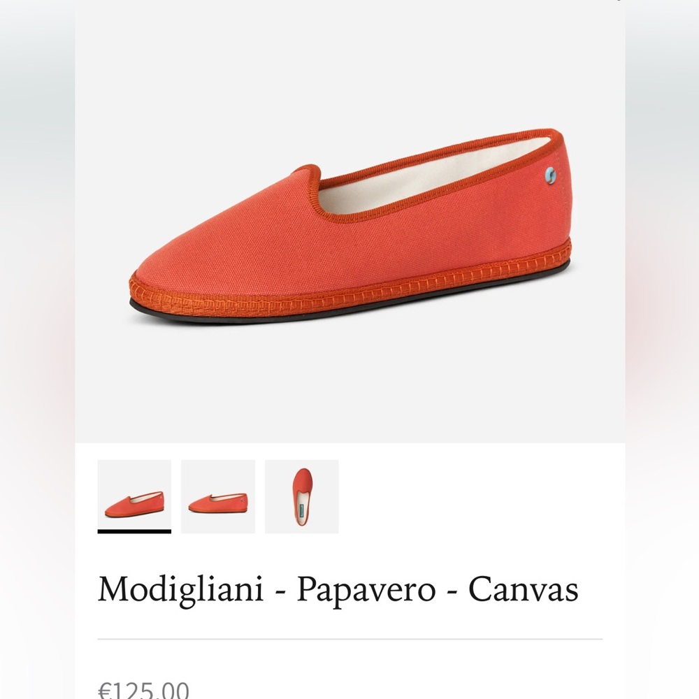 NEW Piedaterre Venezia Coral W/ Orange Details Flats Size 38 US 8